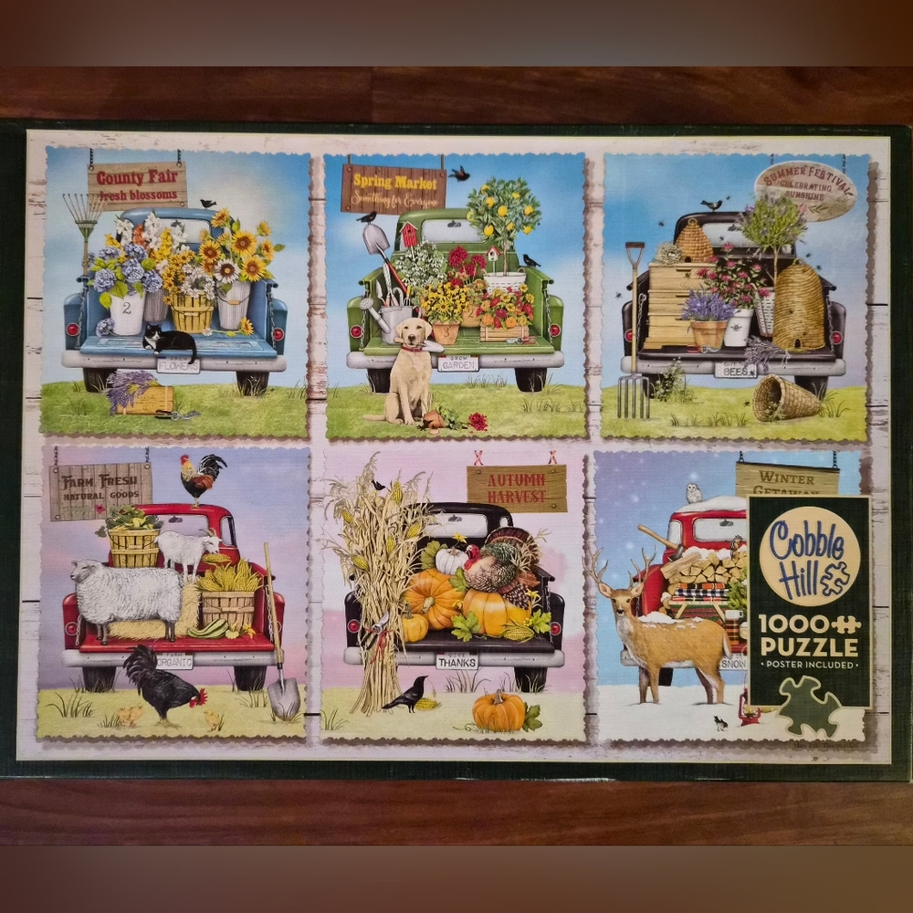 Cobble Hill 1000 Piece Puzzle- Farmer's Market Trucks